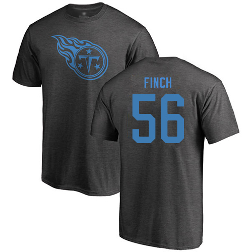 Tennessee Titans Men Ash Sharif Finch One Color NFL Football #56 T Shirt